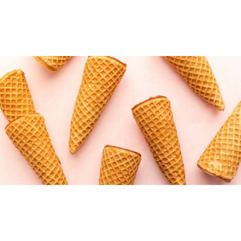 

Cone Ice Cream/Corong Eskrim Sugar Waffle 1Ball Isi 200Pcs