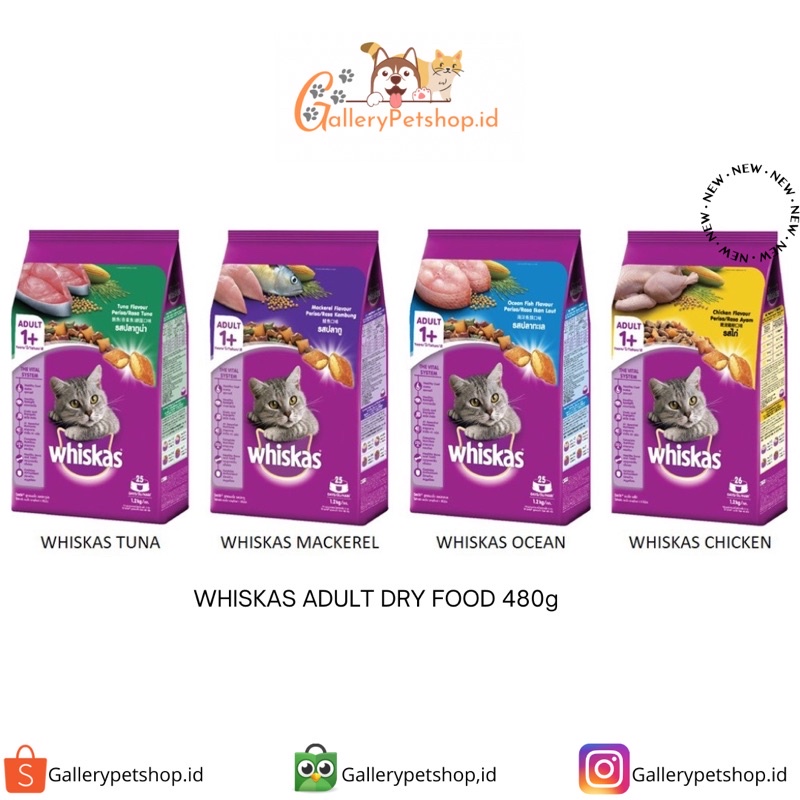 Jual Whiskas Dry Food Adult / Makanan Kering whiskas 480g Shopee Indonesia