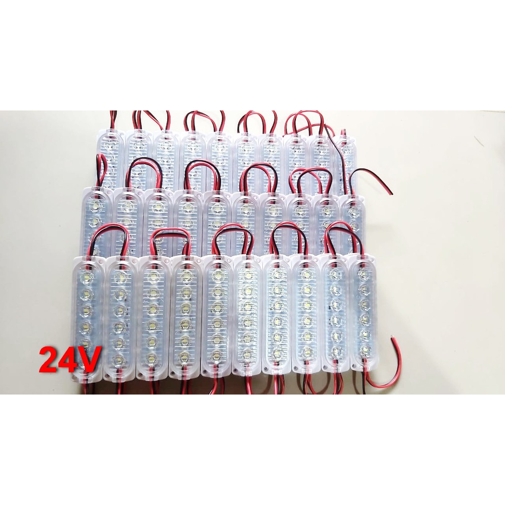 100Pcs Modul 2835 6 Mata LED 10425 24V - Putih