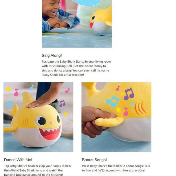 Terbaru  Baby shark singing Dancing Recording doll PINKFONG....