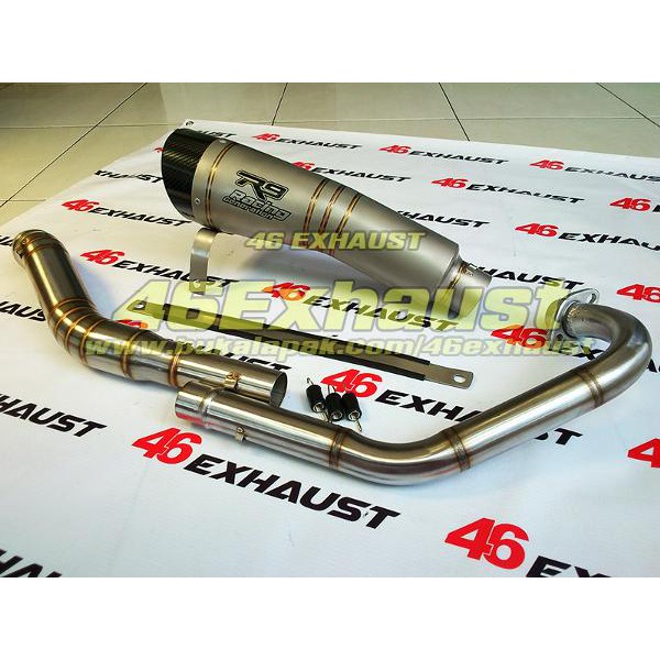 Knalpot Racing R9 H2 Titanium SB Vixion Byson R15 Xabre K45 CBR150R CB150R Verza Megapro Tiger Sonic
