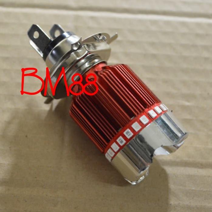 HEADLAMP LED 4 MATA CORONG + ANGEL EYES H4 TF1384