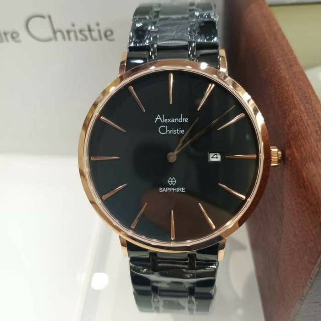 Jam tangan pria Alexandre Christie 8539md black rose