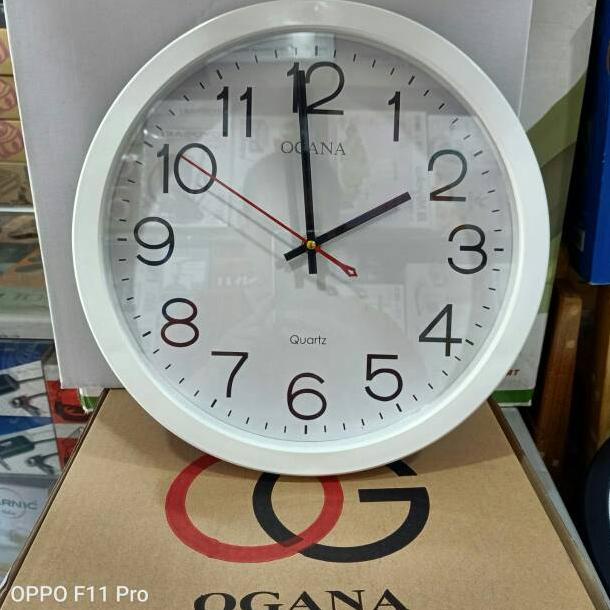 JAM DINDING POLOS OGANA BESAR 32CM TERLARISS...,,,,,