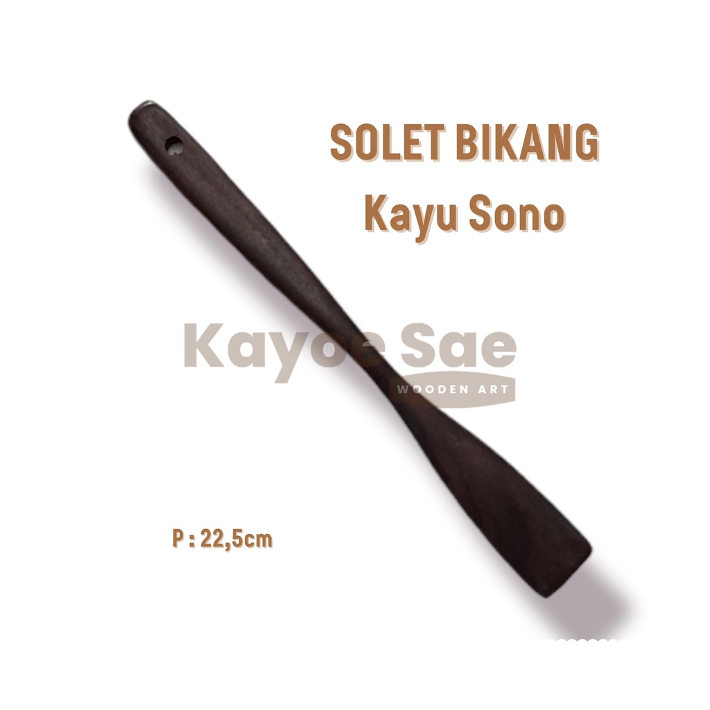 SOLET BIKANG KAYU SONO / SOLET BIKANG / SPATULA BIKANG / SUTIL BIKANG