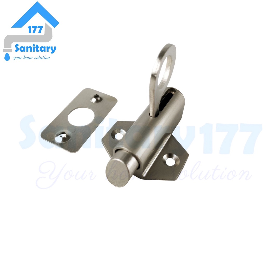 Spring Knife Gede HY- Slot selot Kodok grendel jendela spring knip kunci pengunci door lock silver gede /i30