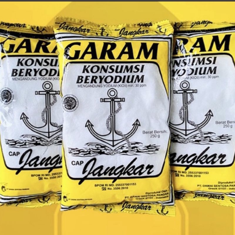 

Garam cap kapal , cap jangkar kemasan 250gr