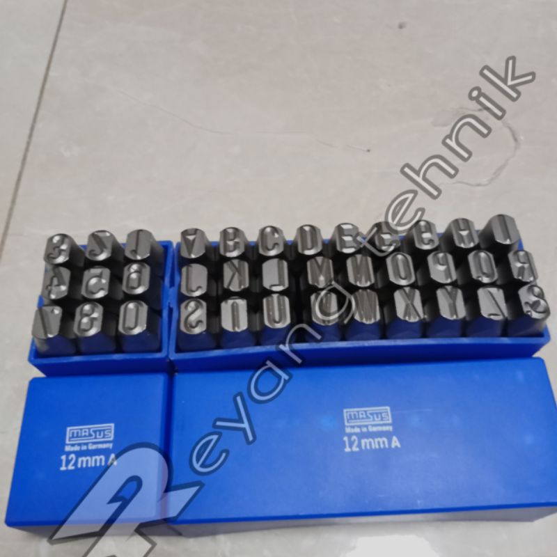 

MASUS Germany 12mm A Alat Ketok Stamp Punch Kapital Huruf A-Z & Nomor Angka 0-9