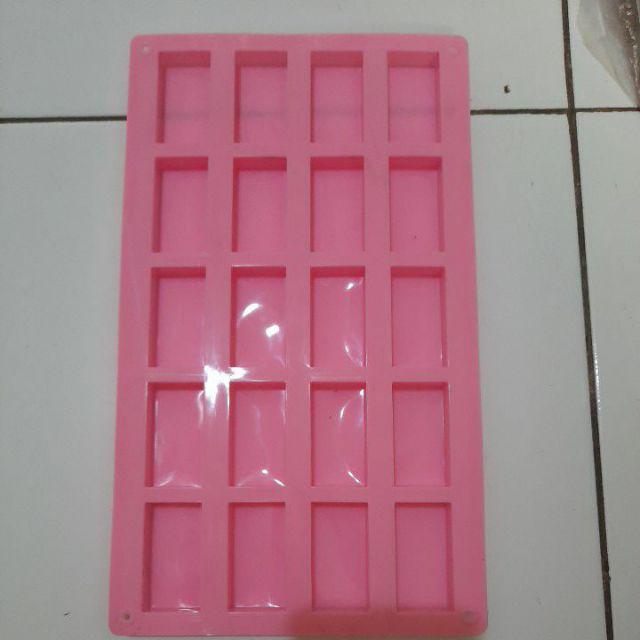 Cj Cetakan Silikon Kue Cake Coklat Pudding Jelly Sabun  Box 20 Cavity