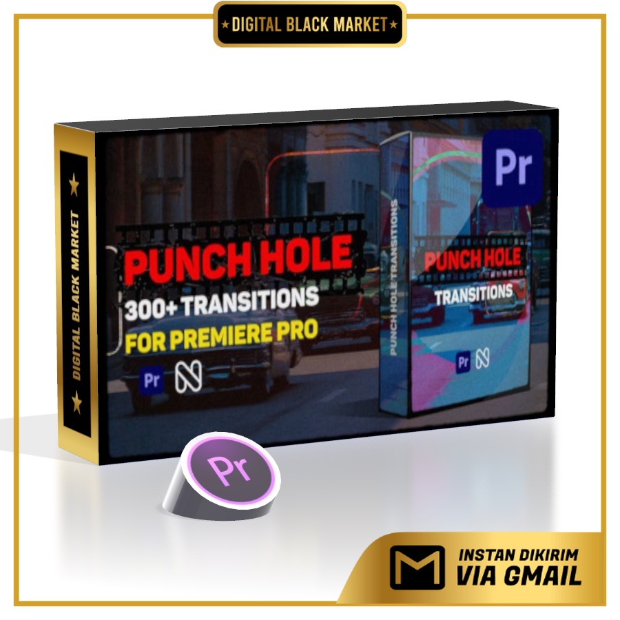 Animation Studio Punch Hole Transitions for Premiere Pro