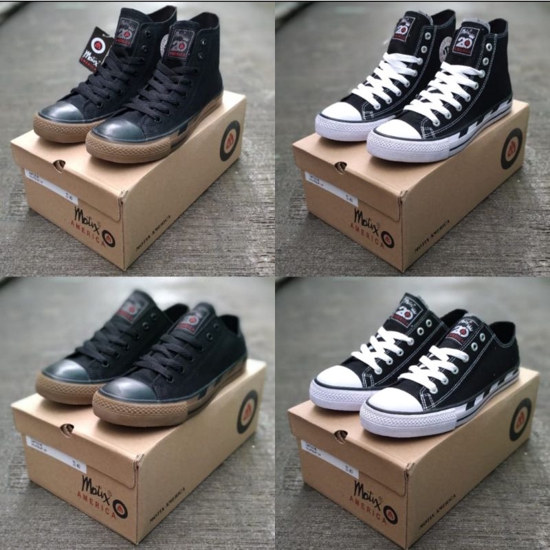 SEPATU MOTIX AMERICA ART ALFA ORIGINAL BLACK GUM