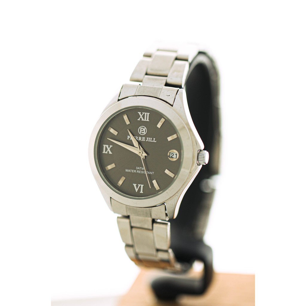 Jam Tangan Wanita Pierre Jill Stainless Steel Black Dial