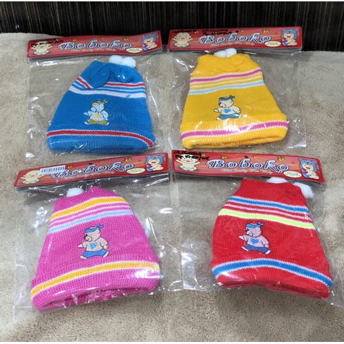 topi bayi / kupluk bayi / topi balita / topi lucu / topi rajut / topi bayi boboko