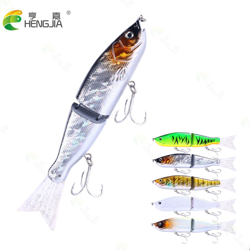 Hengjia 1pc Umpan Pancing Bentuk Ikan Kecil 2 Bagian Bahan Plastik Abs Lembut 18cm / 52g