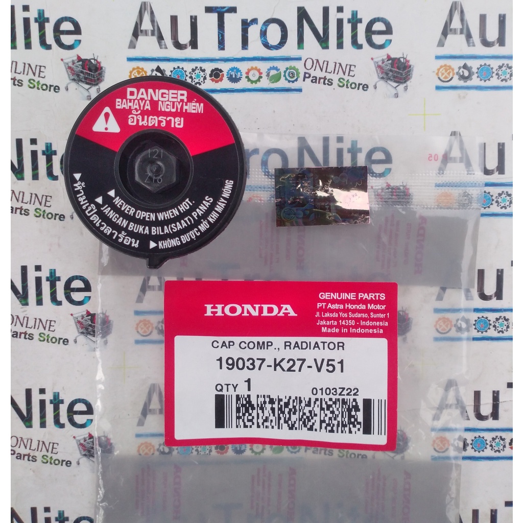 Tutup CAP Assy COMP RADIATOR 19037-K27-V51 Original Honda AirBlade Giorno 125 ADV SH Vario PCX 150 S