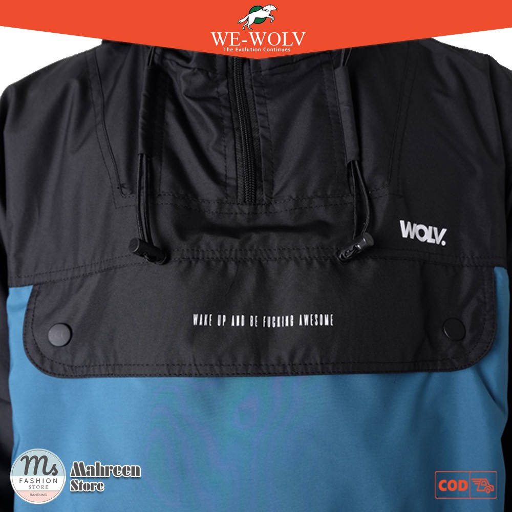 Jaket Cagoule Jaket Windbreakers Jaket Parasut Taslan Pria Original We-Wolv | 774