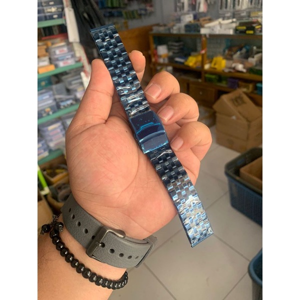 Strap Tali Jam Tangan Rante Stell Biru 20MM