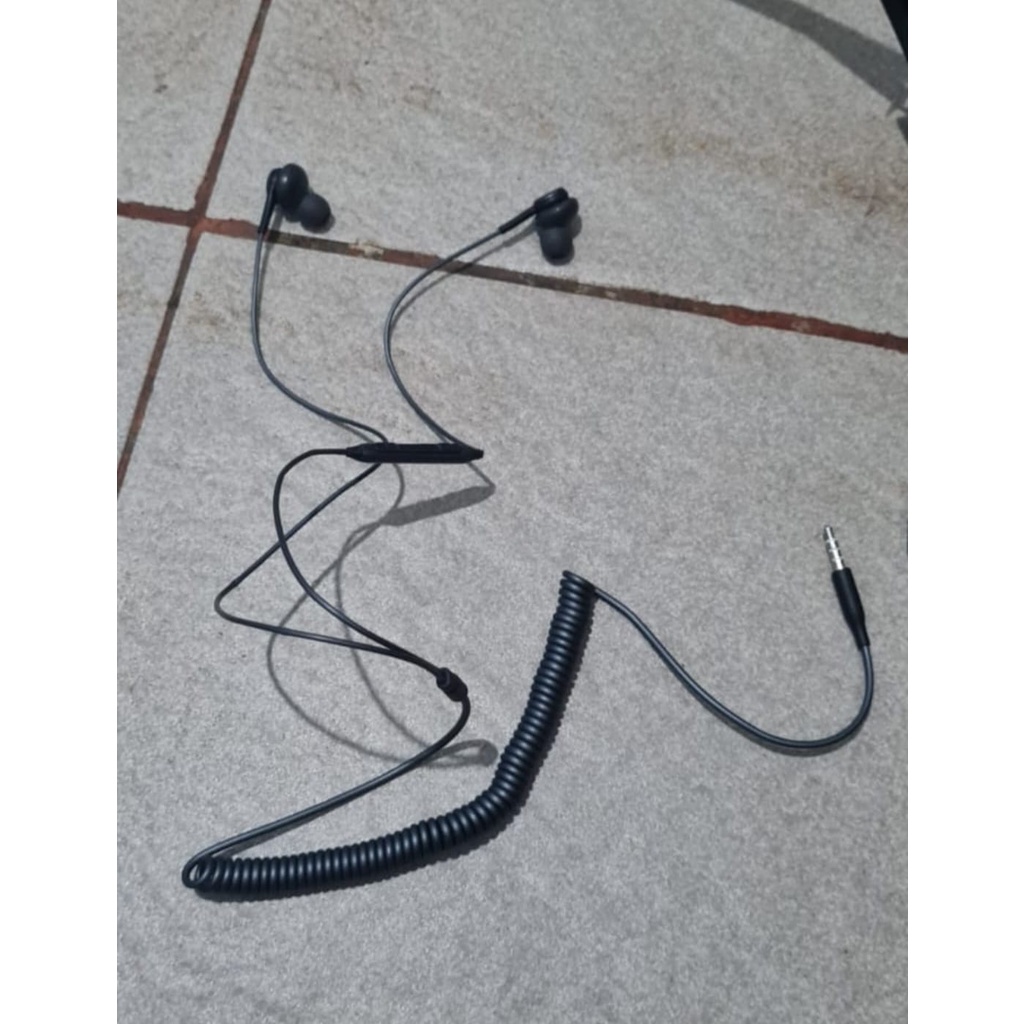 J436 SAMSUNG HEADSET KABEL SPIRAL NOTE SUPER BASS MIC GALAXY Earphones Galaxy S pro Earphone dobel bas dual bass bisa untuk musik dan telpon bisa untuk segala jenis handphone pc laptop dll praktis dan harga terjangkau