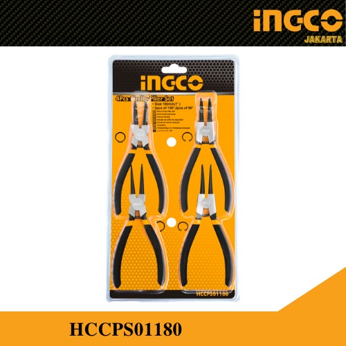 TANG SNAP RING / TANG CIRCLIP PLIERS 7&quot; 1 SET 4 PCS INGCO HCCPS01180