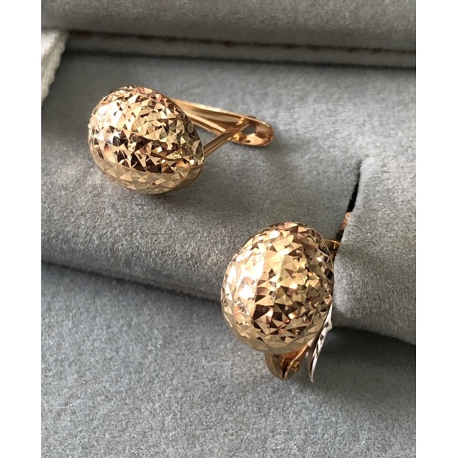 Anting Jepit Ukir Emas asli kadar 700 16k