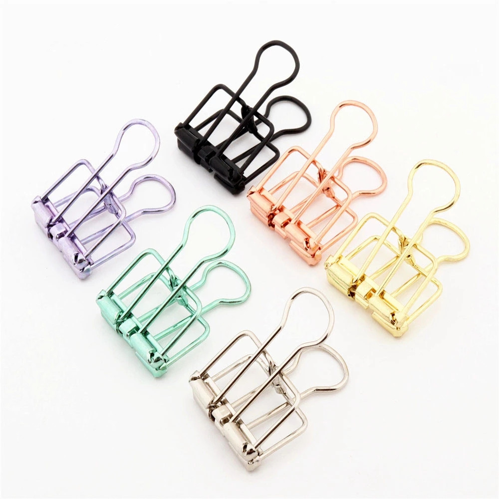 LANFY Office Supplies Paper Clips Multicolor Decorative Clips Binder Clips Study Files Organizer Clips 8 Colors Bookmark Ins Colors School Supplies Binder Clamp/Multicolor