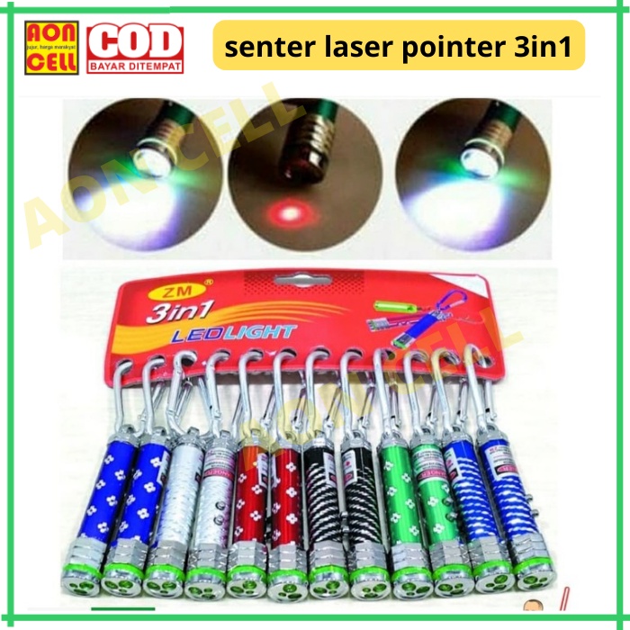 

senter laser pointer 3 in 1 jarak jauh untuk persentasi kondisi emergency