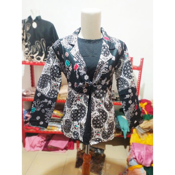 Blazer Kerja Kantor Wanita Premium Batik Outer Bolero Jas Kantor Formal dan Blouse Batik