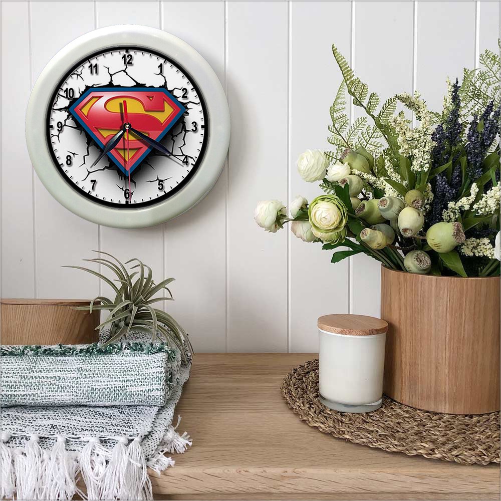 JAM DINDING SUPERMAN 3   (DIAMETER 30CM)