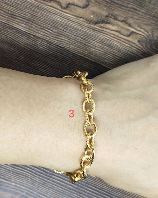 Fifi Fashion Gelang Rantai Model Ring Ring Fashion Gold 19#