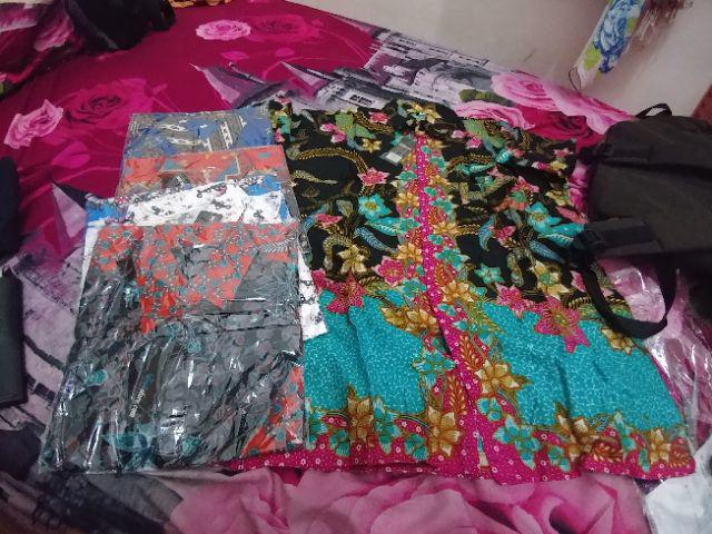 Trolistore Batik Kemeja Pria Motif Plat Biru Lengan Pendek Seragam Batik Grosir Batik Murah