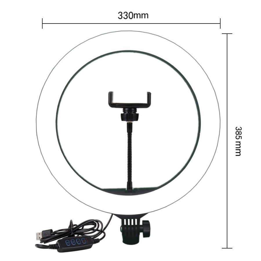 Selfie Ring Light 33 Lampu Selfie Ring Light Studio Adjustable 33cm