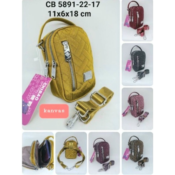 TAS SELEMPANG CHIBAO KANVAS ORIGINAL 5891-22-17#