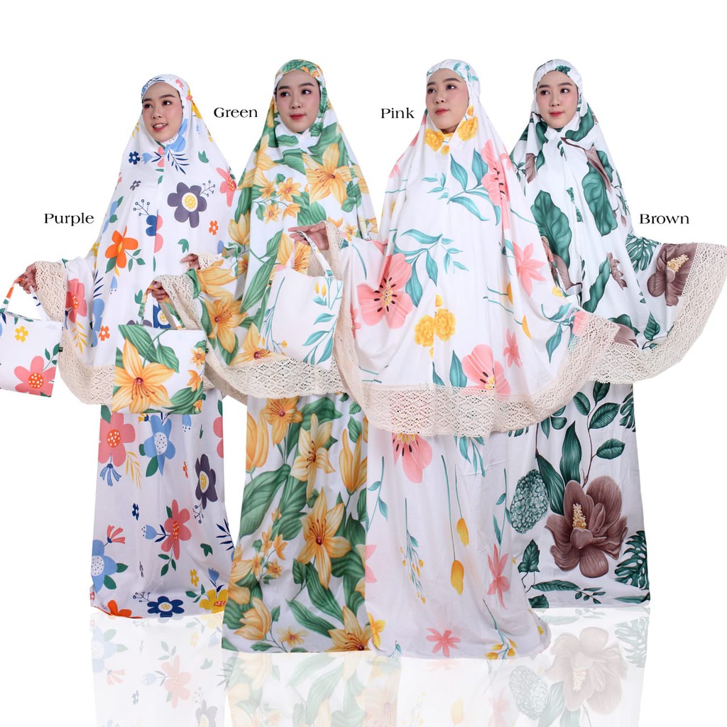 Mukena Katun Jepang Premium Motif Cantik Rajut HargaMurah