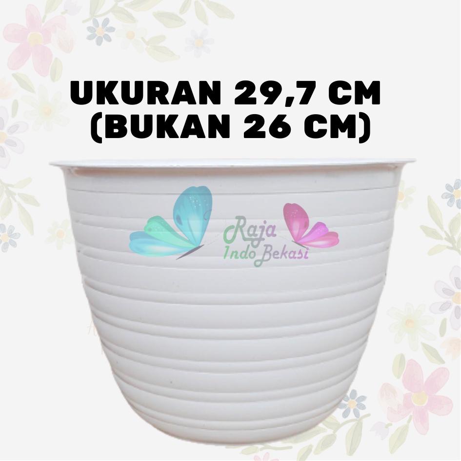 POT TAWON 30 PUTIH POT MADU 30 PUTIH/POT TAWON LEBAH 24 CM PUTIH MURAH/ POT NO 30,25,24 (Premium A)