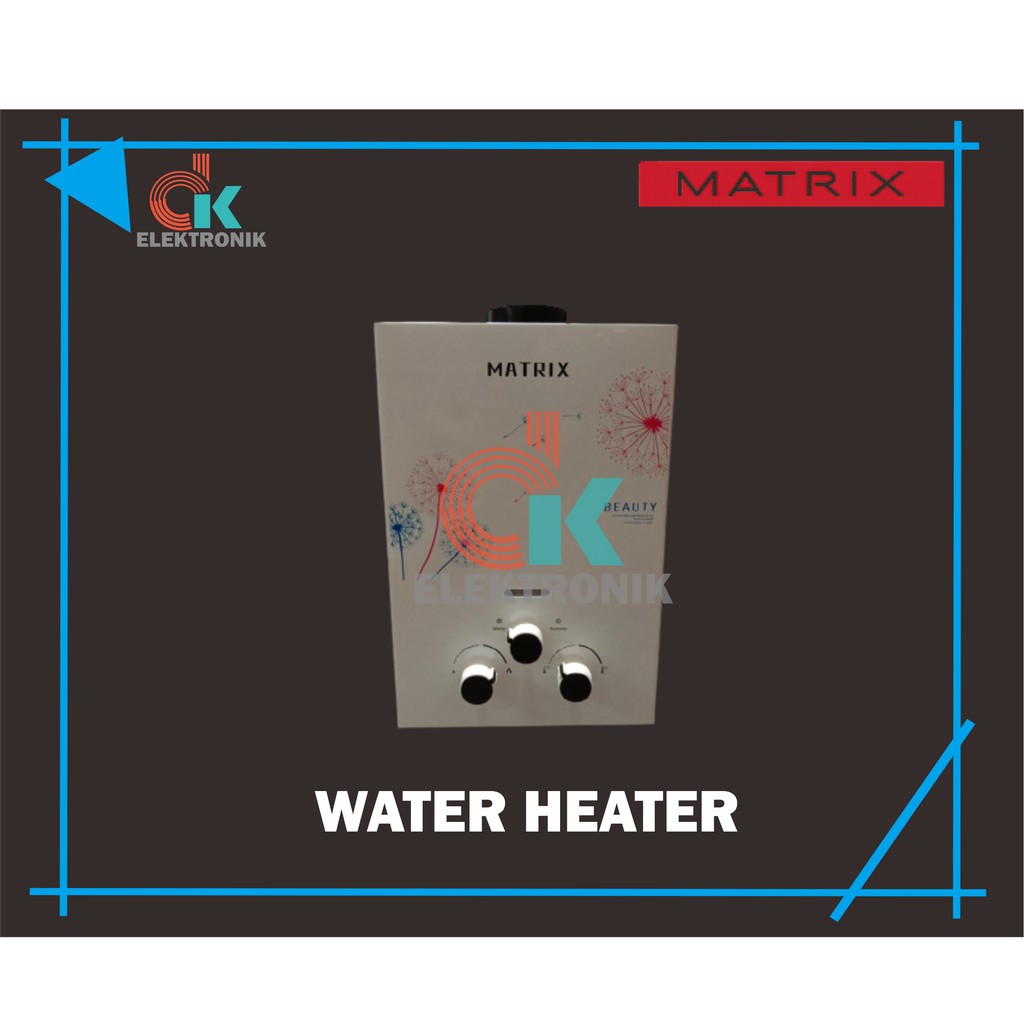 MATRIX Water Heater GAS MTX-J002 / PEMANAS AIR GAS OTOMATIS GOLD