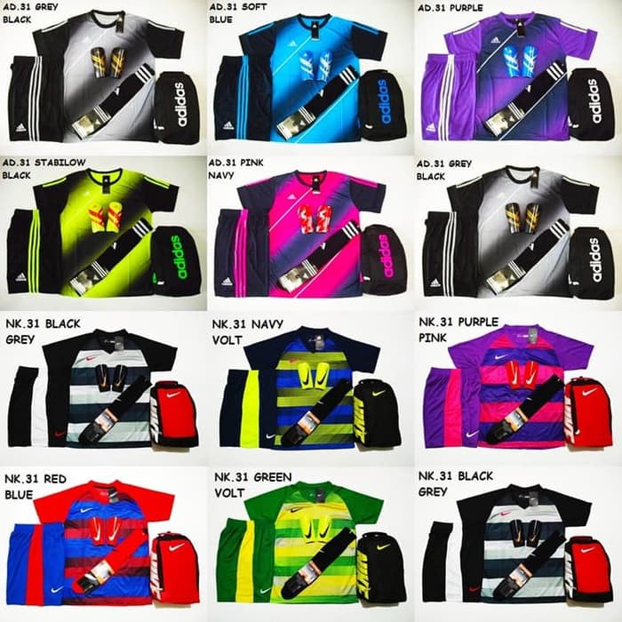 PAKET 4 in 1 BAJU FUTSAL / BOLA MURAH (BISA UNTUK KAOS TIM) MIX ALL