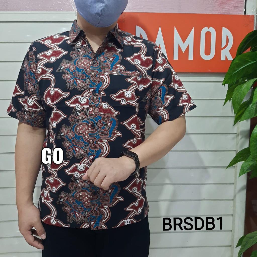 bego BRSDB DAMOR (CRESSIDA) KEMEJA BATIK Cowok Pakaian Pria Baju Batik Dewasa Lengan Pendek