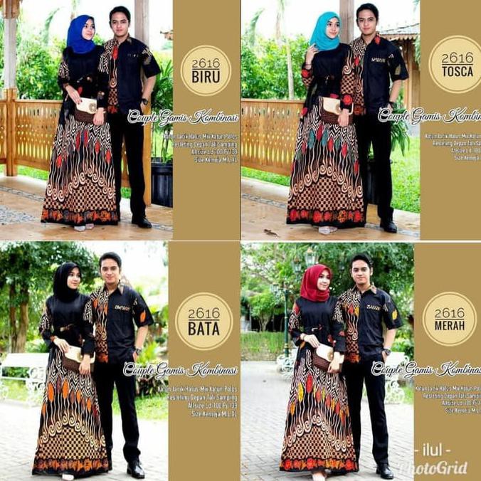 PRODUK READY... COUPLE GAMIS KOMBINASI BAJU BATIK COUPLE GAMIS SARIMBIT BATIK KELUARGA MURAH