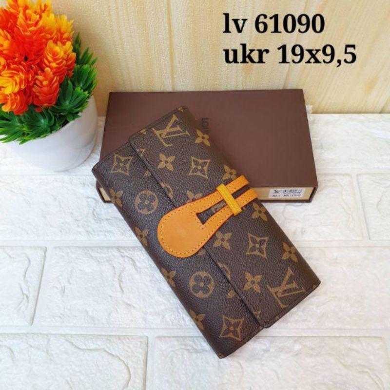 Dompet Lv Lipat/dompet wanita model Lis lidah kunci