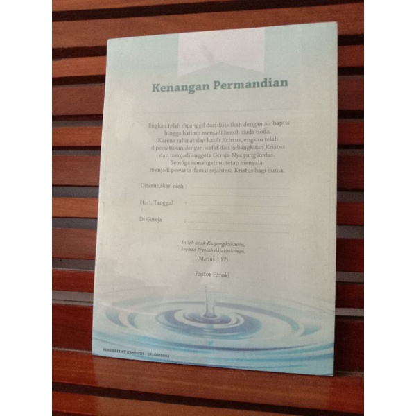 

Buku Kenangan Permandian 1 ( isi 25 Lembar )