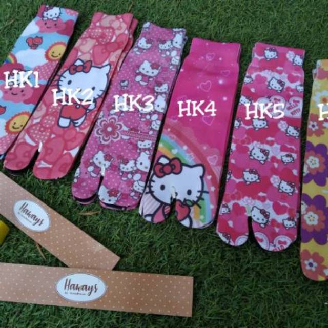 Kaos kaki printing Anak cewe tapak hitam