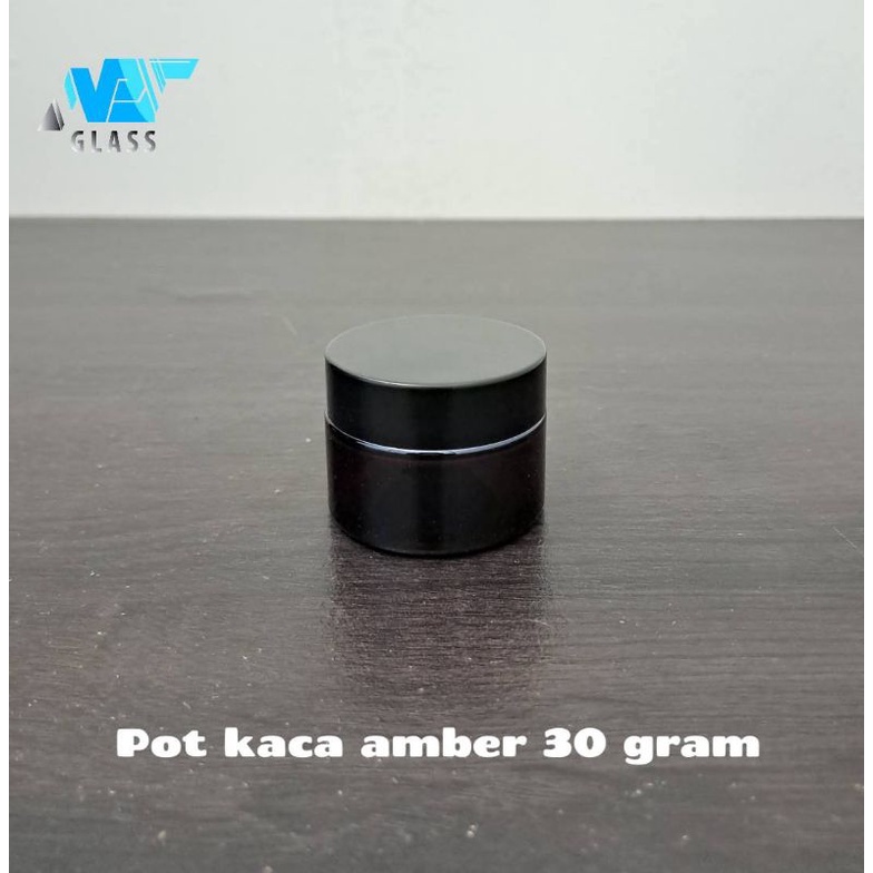 pot cream kaca amber 30gr / botol pot kaca amber 30ml / pot cream glass amber