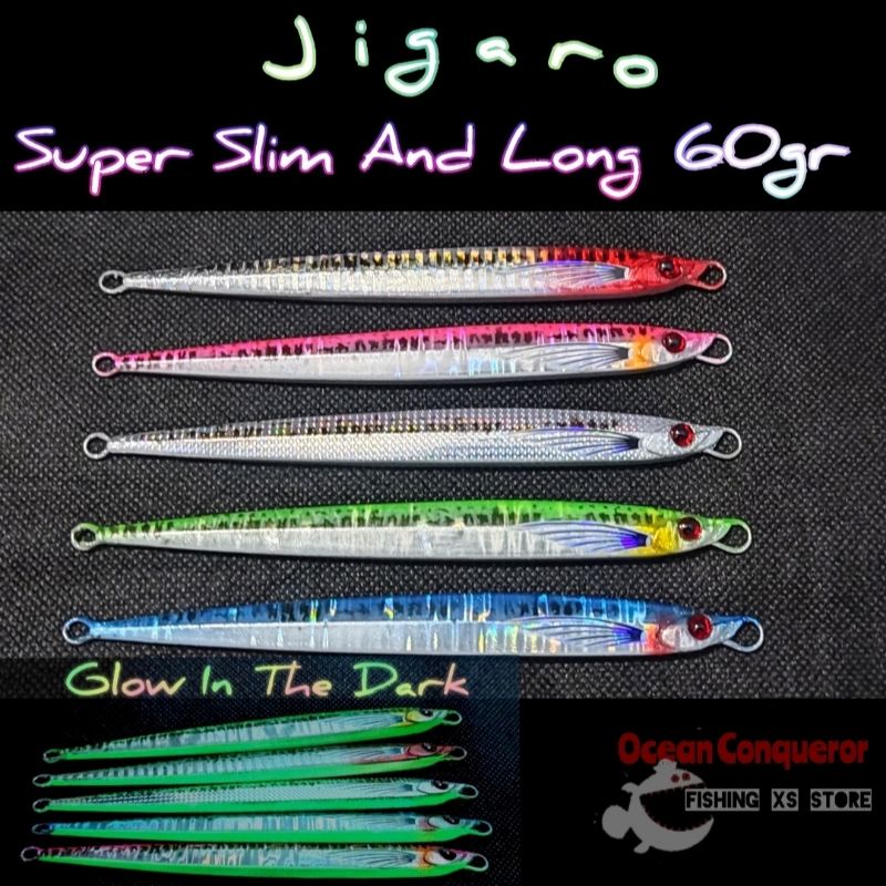 Metal Jig Jigaro Copy 60gr Glow In The Dark