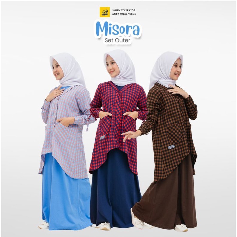 New Misora Set Outer HOOFLA KIDS | Set Gamis Inner dan Outer Syari Anak