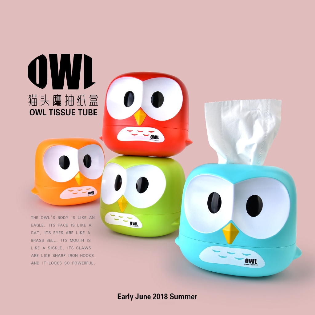 Kotak Tissue Desain Kartun Burung Hantu Lucu Shopee Indonesia