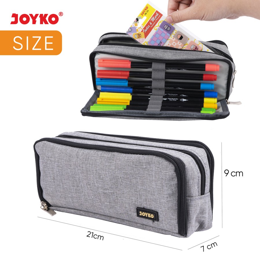 Pencil Case Kotak Tempat Pensil Kain Joyko PC-5006