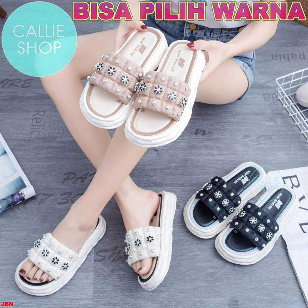 Sandal Platform Pin Sakura Sol Tebal Jelly 989-1 SKRAMT