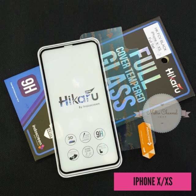 Tempered Glass Full Cover [ Free Anti Gores Belakang ] HIKARU INDOSCREEN