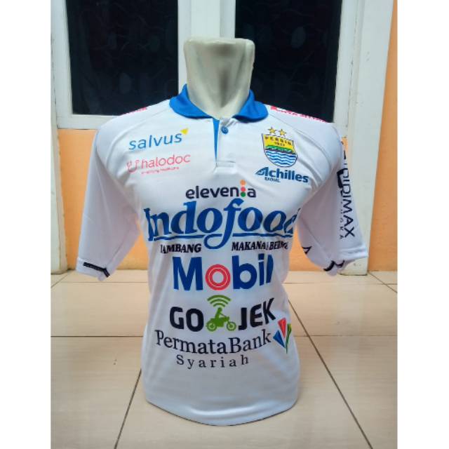 Jersey kaos baju bola persib away putih liga 1 print
