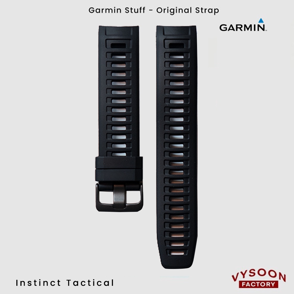 Strap Rubber Smartwatch Garmin Instinct Tactical Original - Black